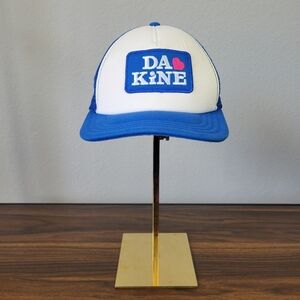 DA KINE // royal blue pink heart patch trucker style hat